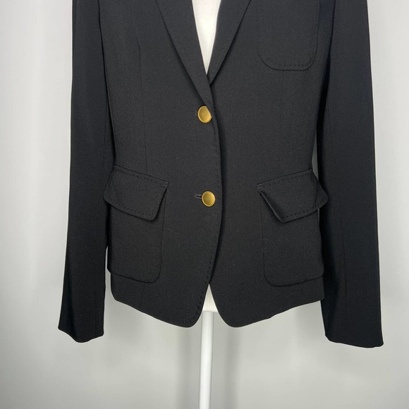 Uniqlo Classic Black Blazer Jacket with Gold Button Front Size Medium - Picture 3 of 12